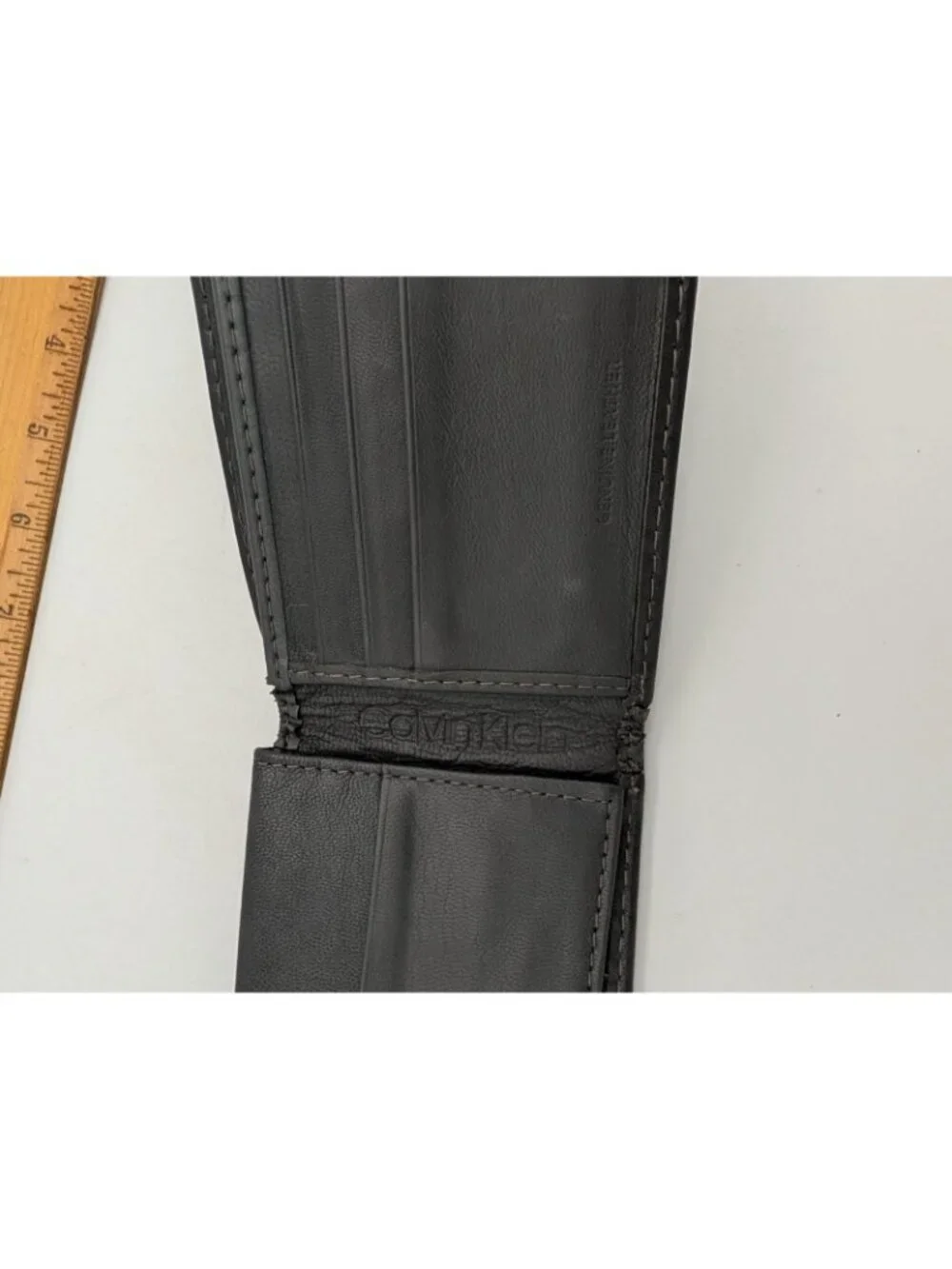 Calvin Klein CK Men's RFID Blocking Leather Bifold Wallet-Black- FLAW